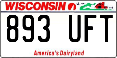 WI license plate 893UFT