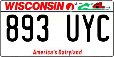 WI license plate 893UYC