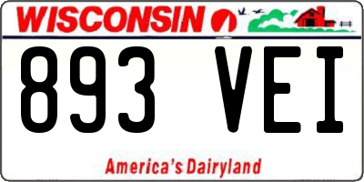 WI license plate 893VEI