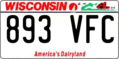 WI license plate 893VFC