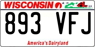 WI license plate 893VFJ
