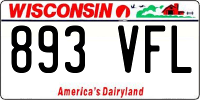 WI license plate 893VFL