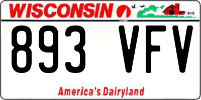 WI license plate 893VFV