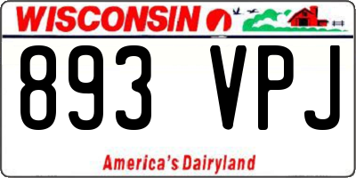 WI license plate 893VPJ
