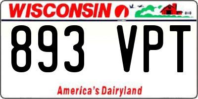 WI license plate 893VPT