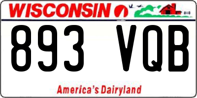 WI license plate 893VQB