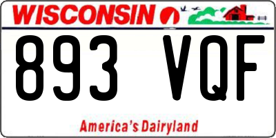 WI license plate 893VQF