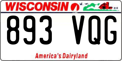 WI license plate 893VQG