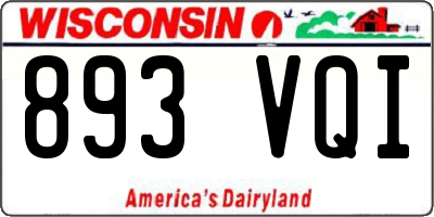 WI license plate 893VQI