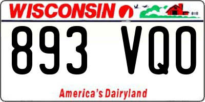 WI license plate 893VQO