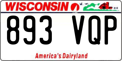 WI license plate 893VQP