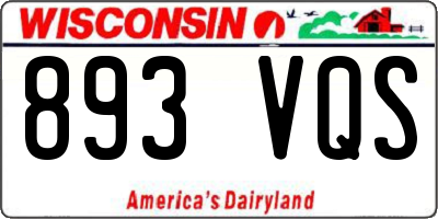 WI license plate 893VQS
