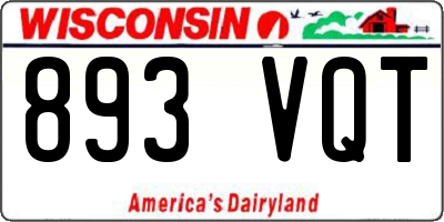 WI license plate 893VQT
