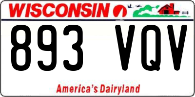WI license plate 893VQV
