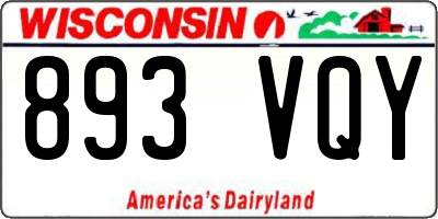 WI license plate 893VQY