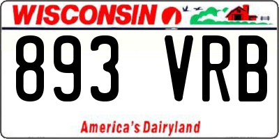 WI license plate 893VRB