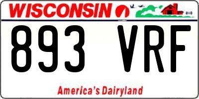 WI license plate 893VRF