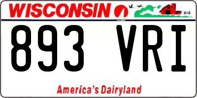 WI license plate 893VRI