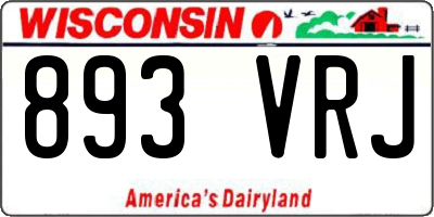 WI license plate 893VRJ