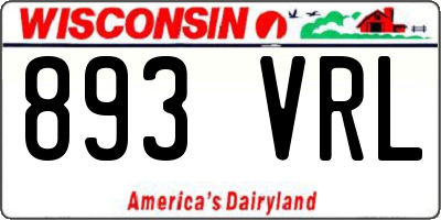 WI license plate 893VRL