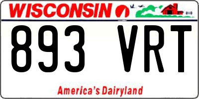 WI license plate 893VRT