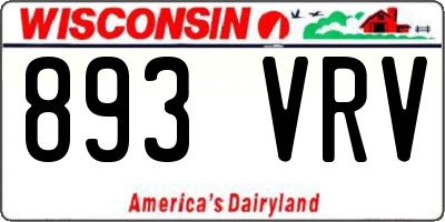 WI license plate 893VRV