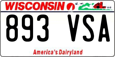WI license plate 893VSA
