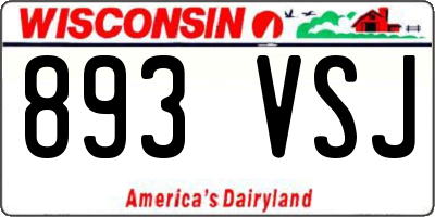 WI license plate 893VSJ