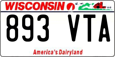 WI license plate 893VTA
