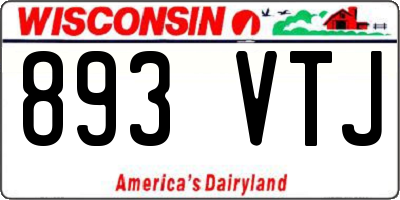 WI license plate 893VTJ