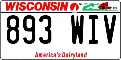 WI license plate 893WIV