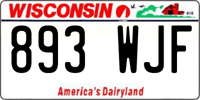 WI license plate 893WJF