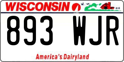 WI license plate 893WJR