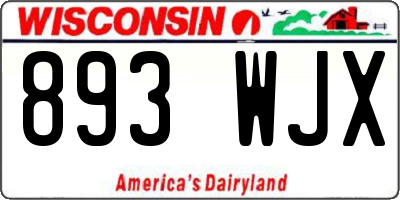 WI license plate 893WJX