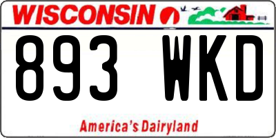 WI license plate 893WKD