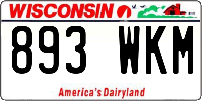 WI license plate 893WKM
