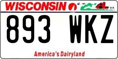 WI license plate 893WKZ