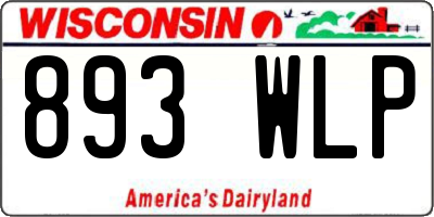 WI license plate 893WLP