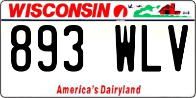WI license plate 893WLV