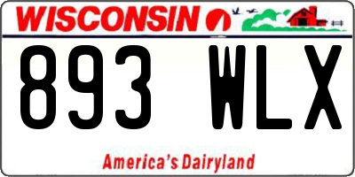 WI license plate 893WLX