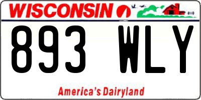 WI license plate 893WLY