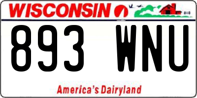 WI license plate 893WNU