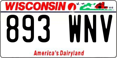 WI license plate 893WNV