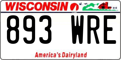 WI license plate 893WRE