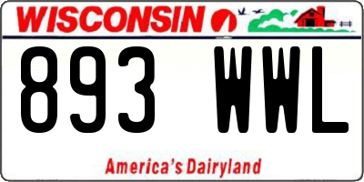 WI license plate 893WWL