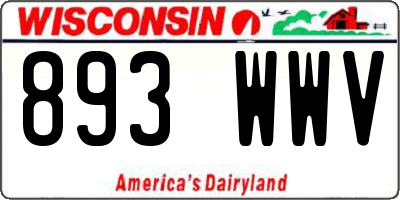 WI license plate 893WWV