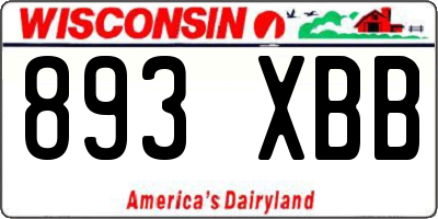 WI license plate 893XBB