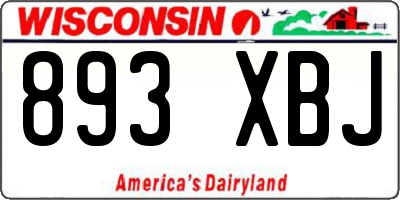 WI license plate 893XBJ
