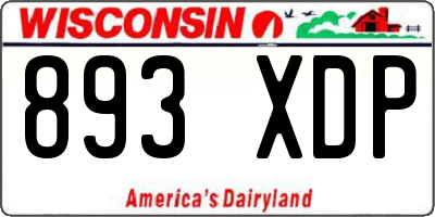 WI license plate 893XDP
