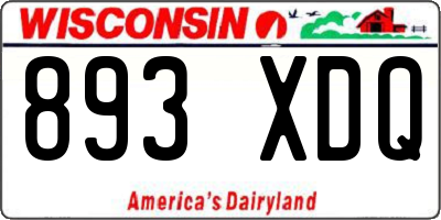 WI license plate 893XDQ